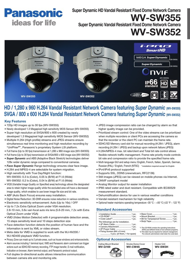 Panasonic i-Pro WV-SW355 User manual Panasonic i-Pro WV-SW355 User manual
