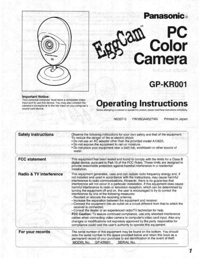 Panasonic EggCam GP-KR001 User manual