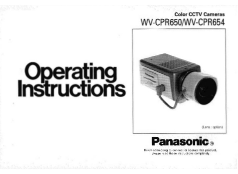 Panasonic WVCPR650 - CCTV CAMERA operating instructions