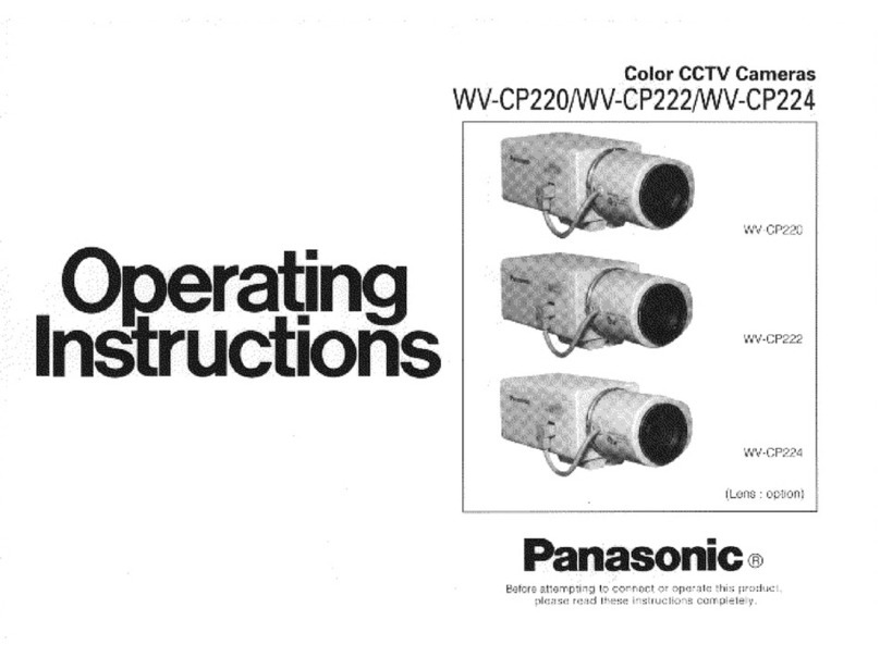 Panasonic WVCP220 - COLOR CCTV CAMERA User manual