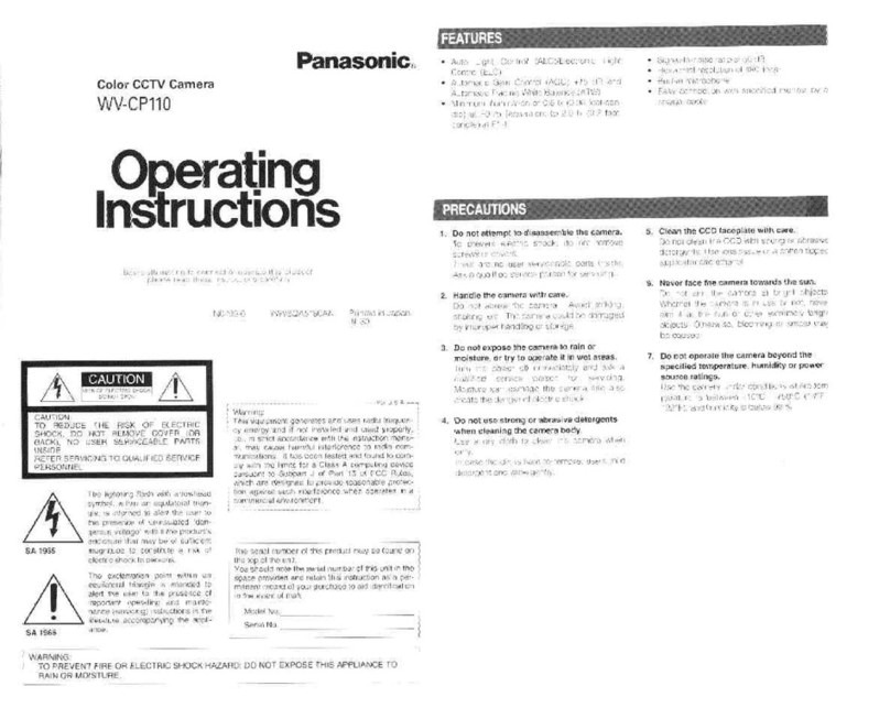 Panasonic WV-CP110 User manual