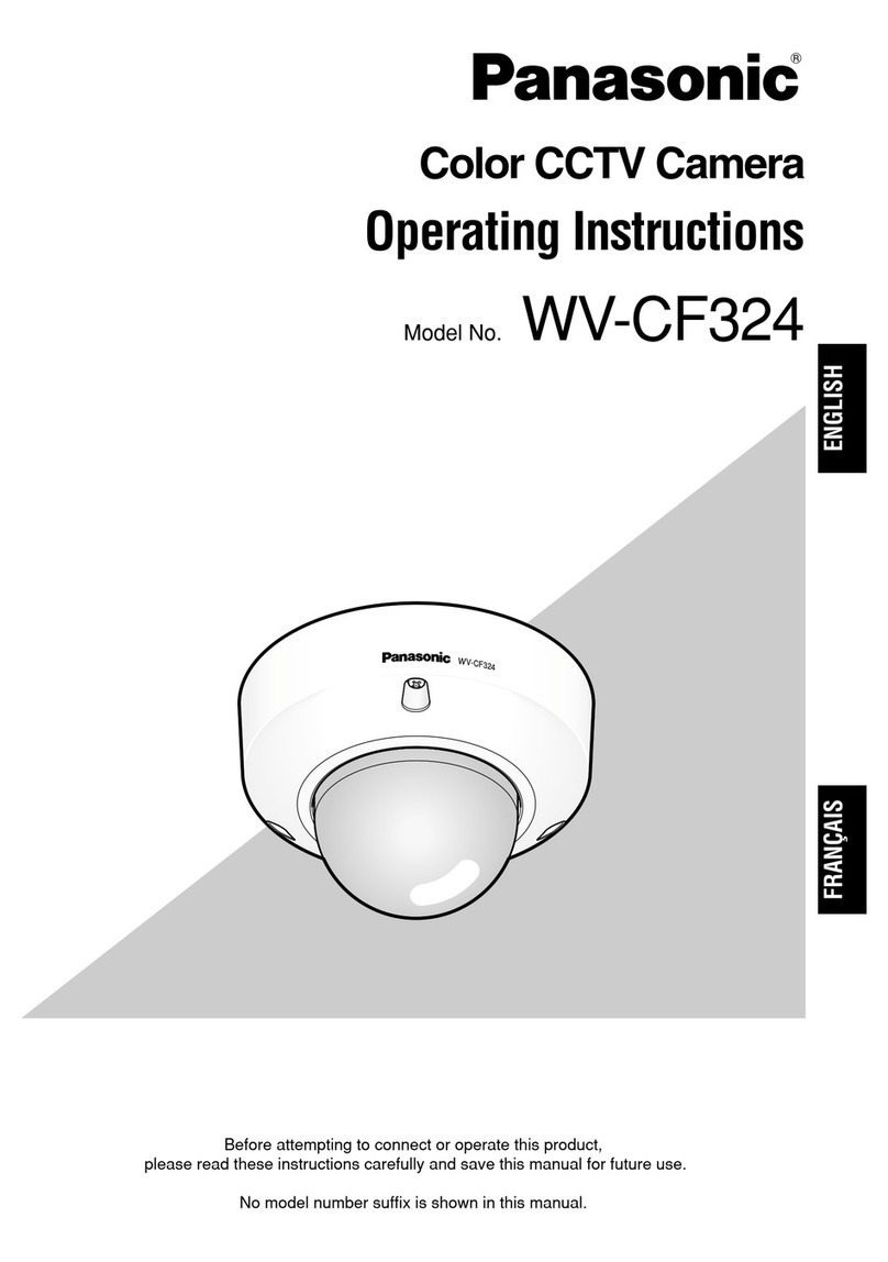 Panasonic WVCF324 - COLOR CAMERA User manual