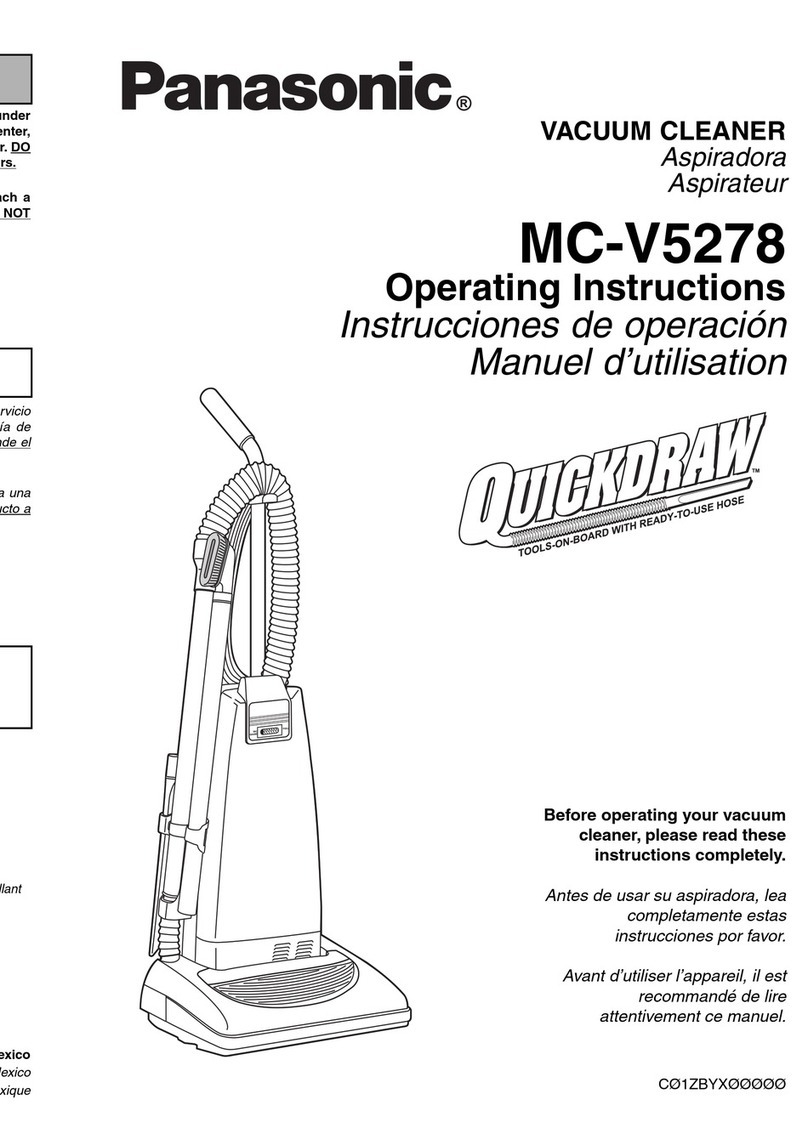 Panasonic MCV5278 - UPRIGHT VACUUM-PLATI operating instructions