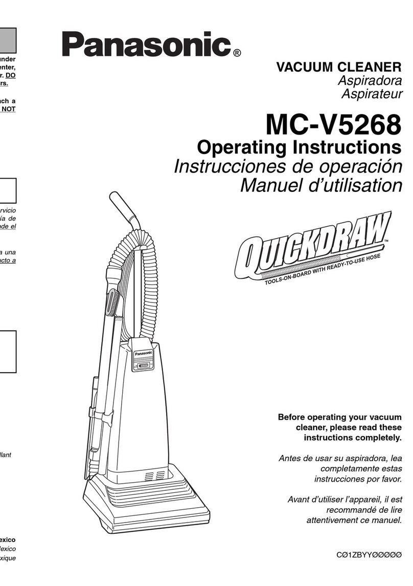 Panasonic MCV5268 - UPRIGHT VACUUM-PLATI operating instructions