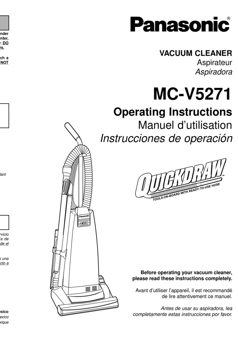 Panasonic MCV5271 - UPRIGHT VACUUM PLAT User manual