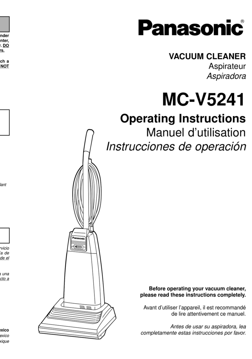 Panasonic MCV5241 - UPRIGHT VACUUM PLAT operating instructions Panasonic MCV5241 - UPRIGHT VACUUM PLAT operating instructions