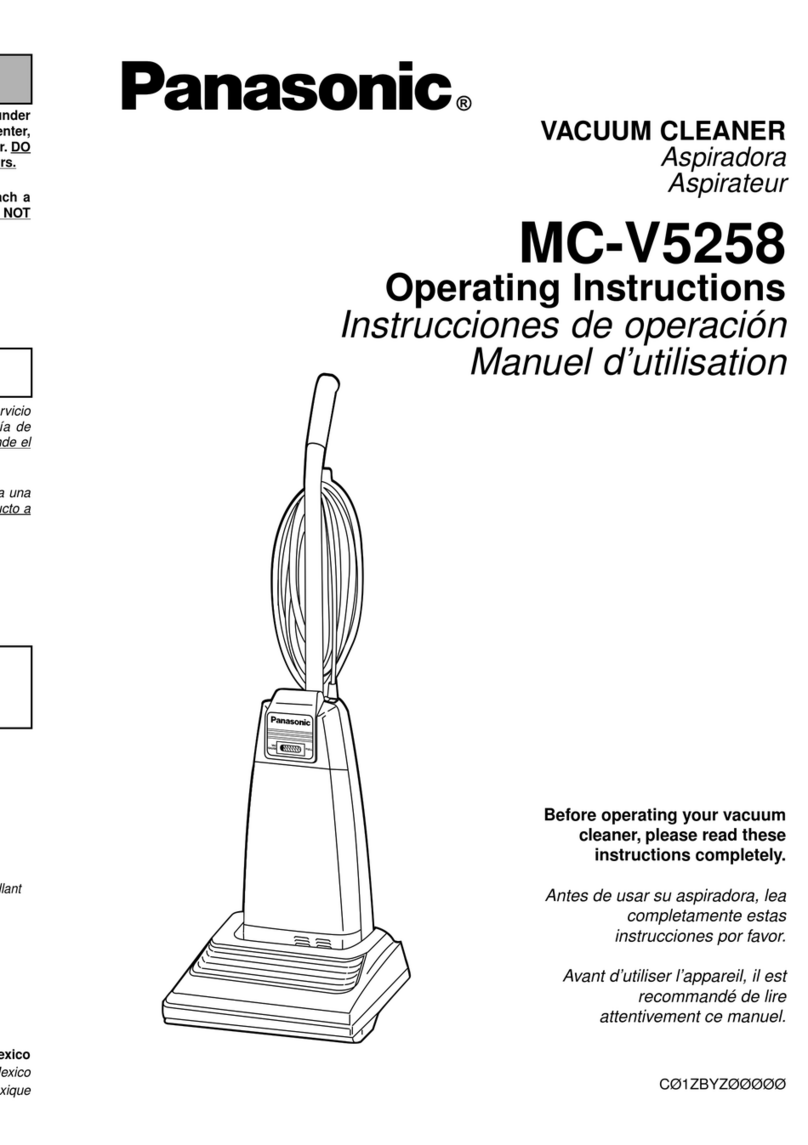 Panasonic MCV5258 - UPRIGHT VACUUMC-PLAT operating instructions