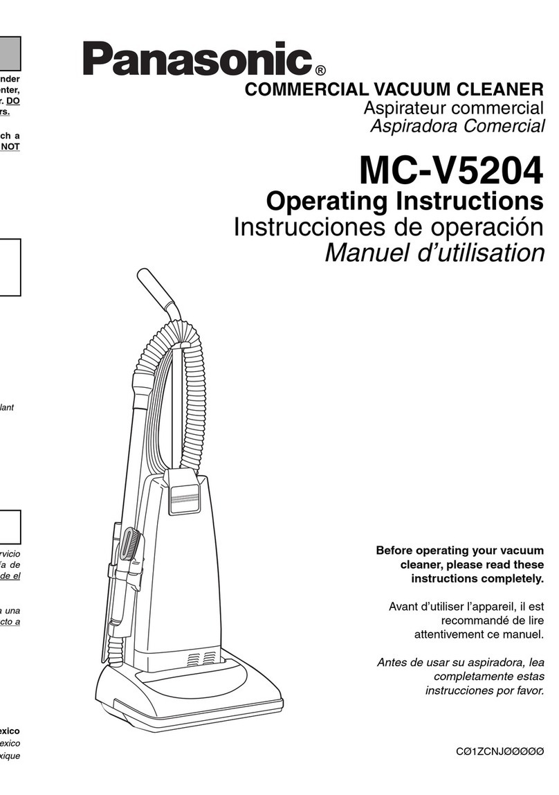 Panasonic MCV5204 - COMMERCIAL VACUUM User manual