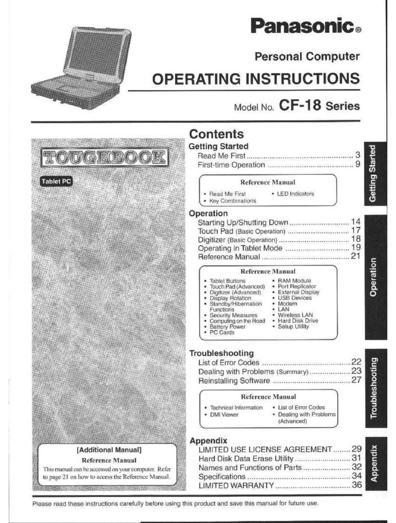 Panasonic Toughbook CF-18BDKZXMM User manual Panasonic Toughbook CF-18BDKZXMM User manual