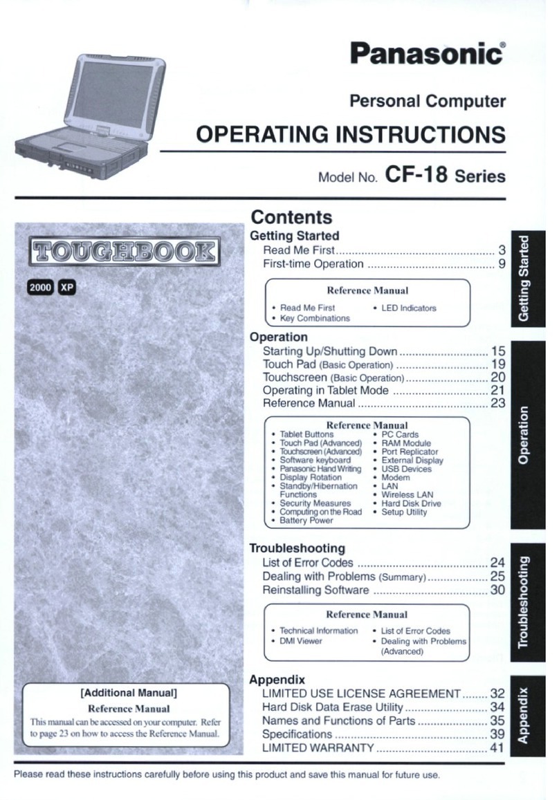 Panasonic Toughbook CF-18BHAZXDM user guide