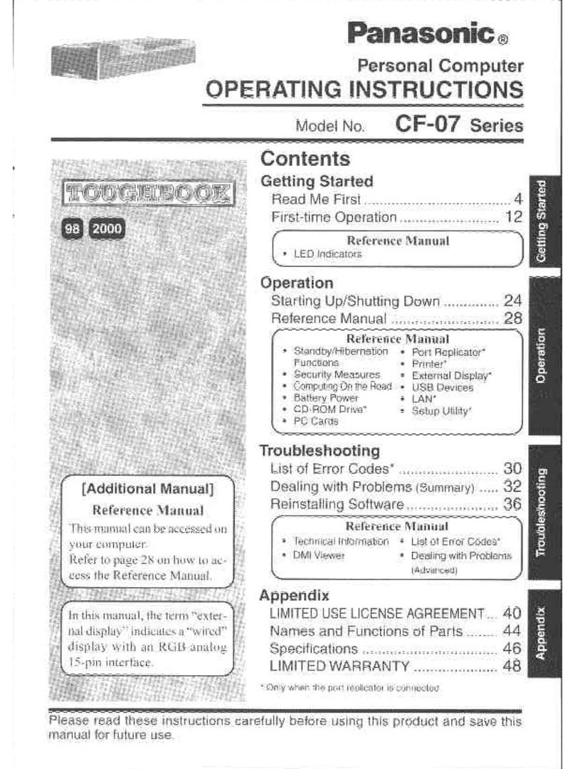 Panasonic Toughbook CF-07LZ5ZYEM User manual
