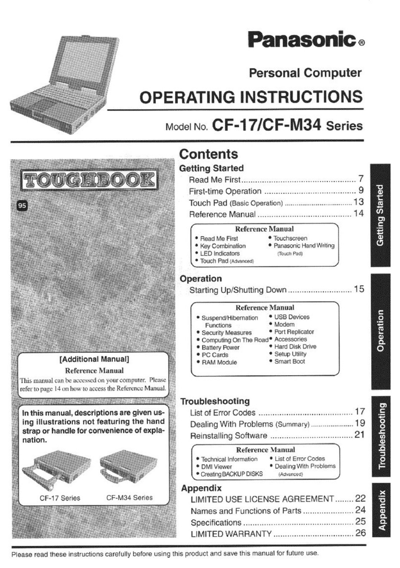 Panasonic Toughbook CF-17TR42AAM User manual