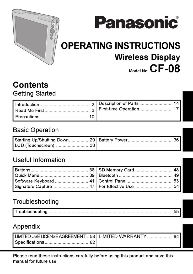 Panasonic CF-08TX1A1M User manual