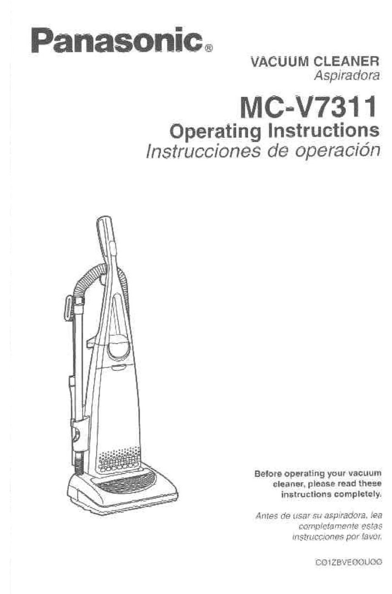 Panasonic MCV7311 - UPRIGHT VACUUMM operating instructions