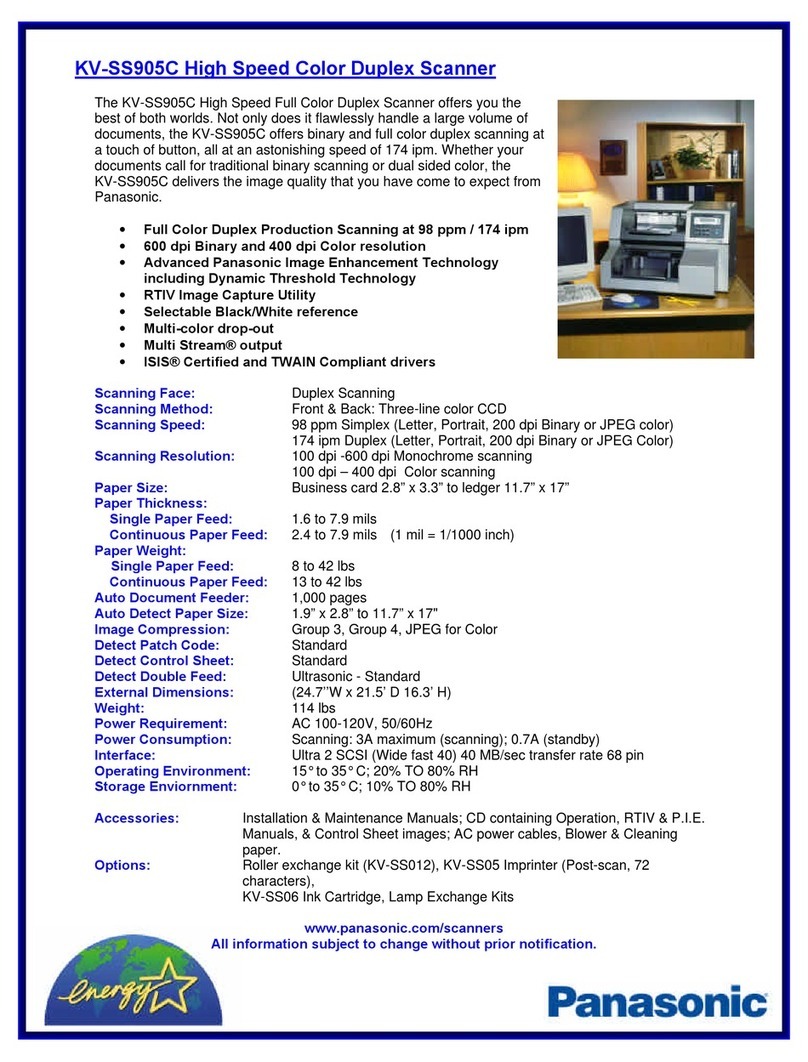 Panasonic KV-SS905C User manual Panasonic KV-SS905C User manual