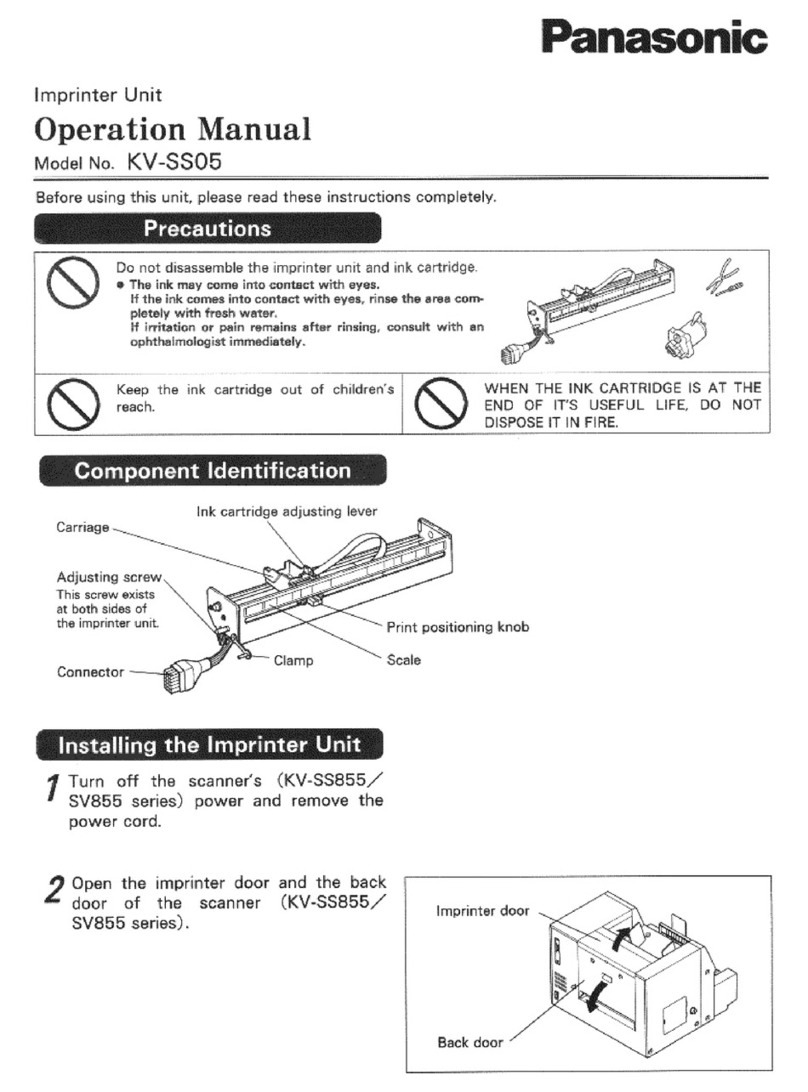 Panasonic KV-SS05 Operation manual