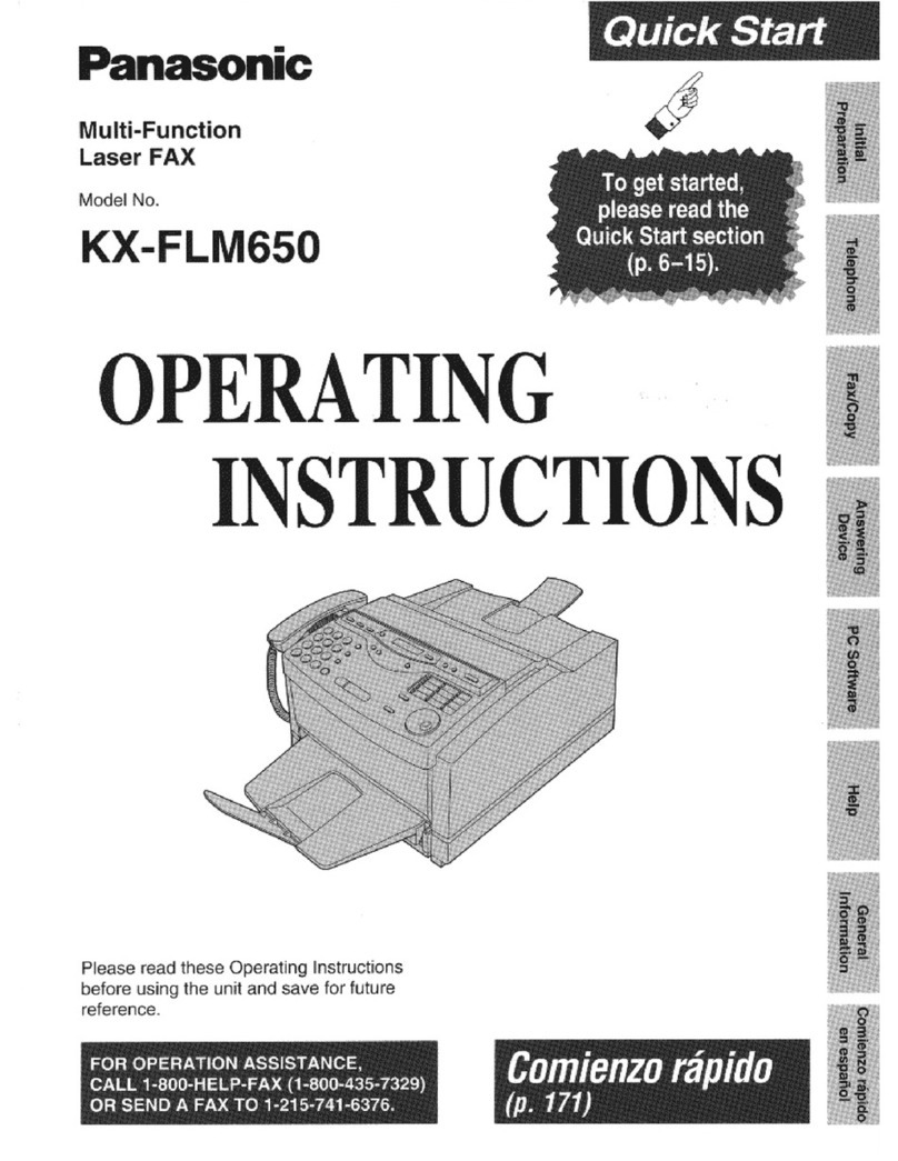 Panasonic KX-FLM650 User manual Panasonic KX-FLM650 User manual