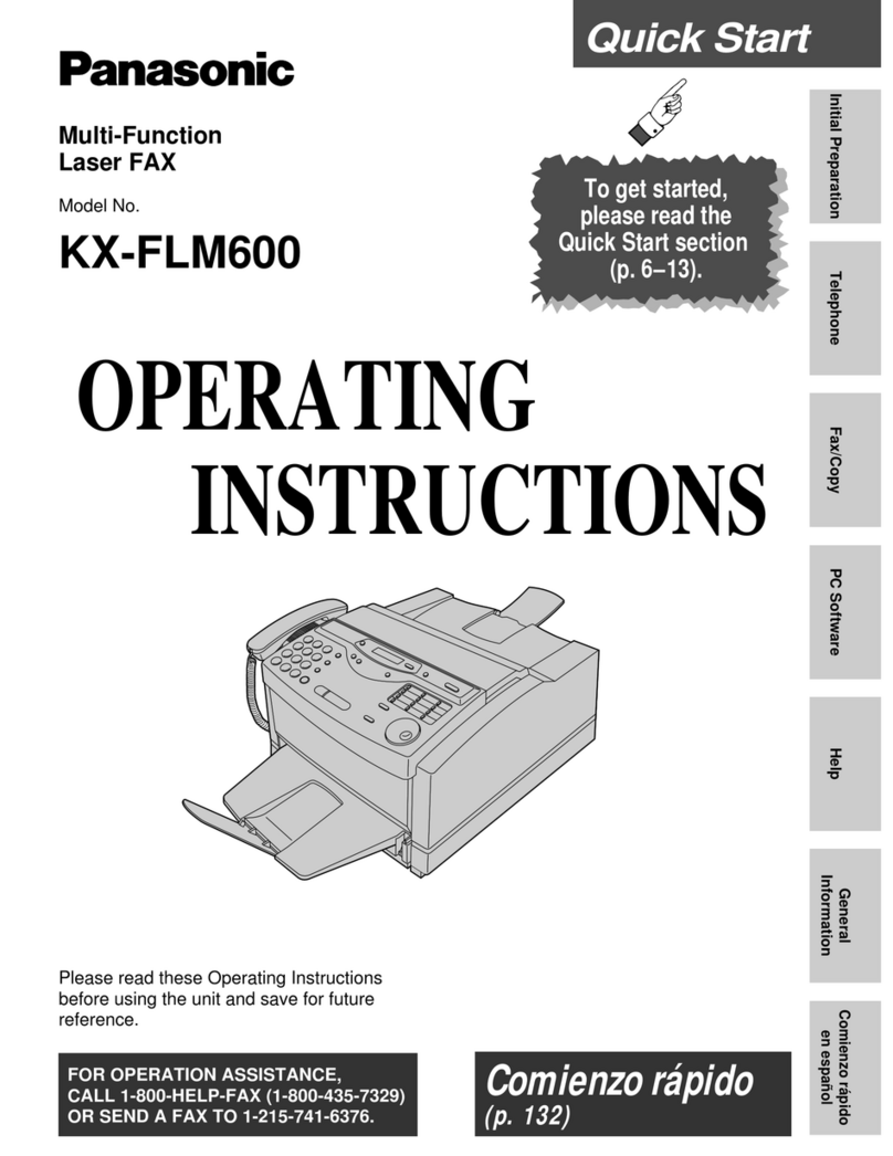Panasonic KX-FLM600 User manual Panasonic KX-FLM600 User manual