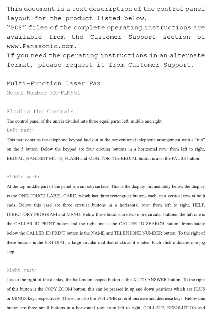 Panasonic KX-FLM551 Description