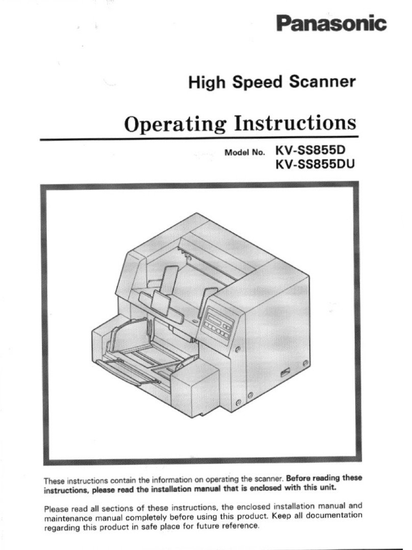 Panasonic KV-SS855D User manual Panasonic KV-SS855D User manual