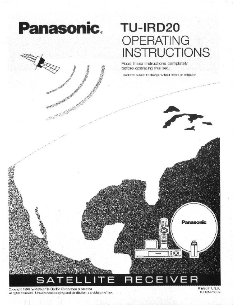Panasonic TUIRD20 - DSS RECEIVER User manual