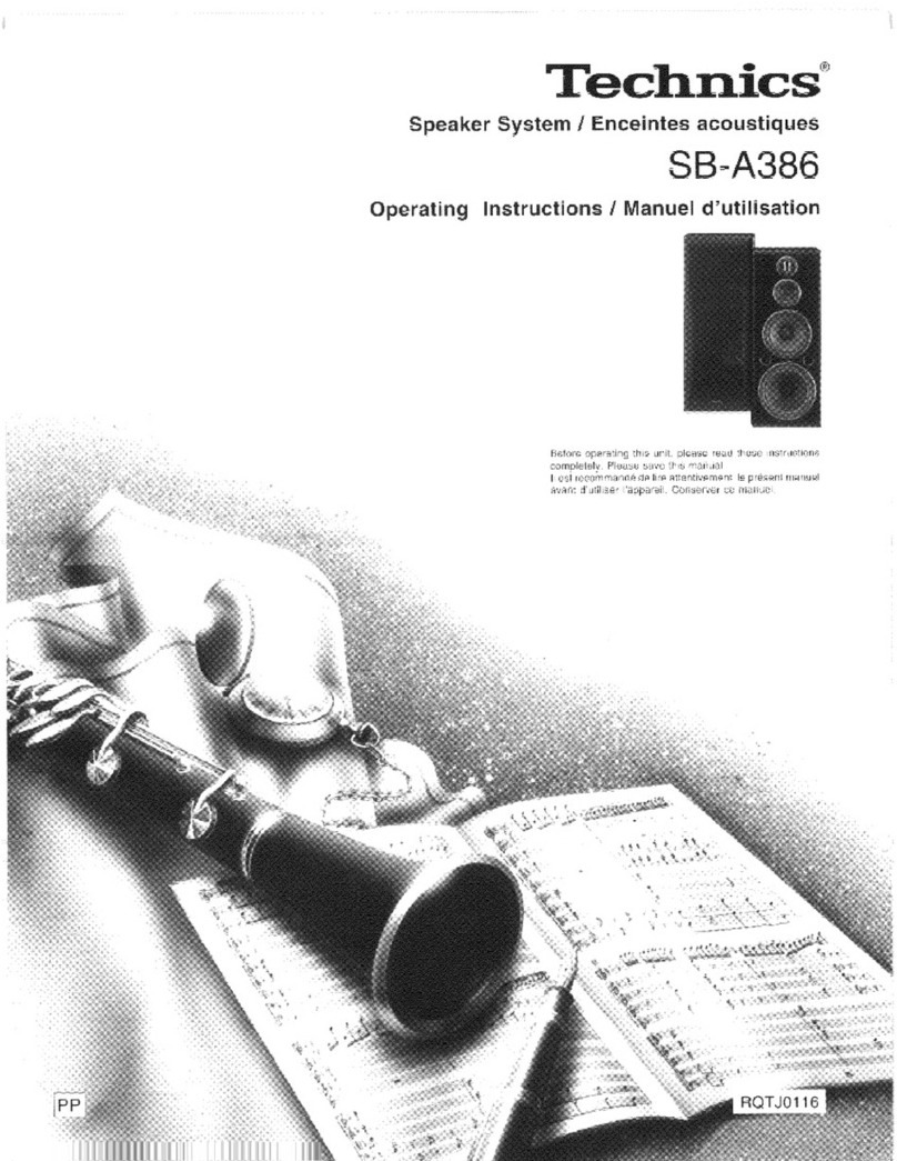 Technics SB-A386 User manual Technics SB-A386 User manual