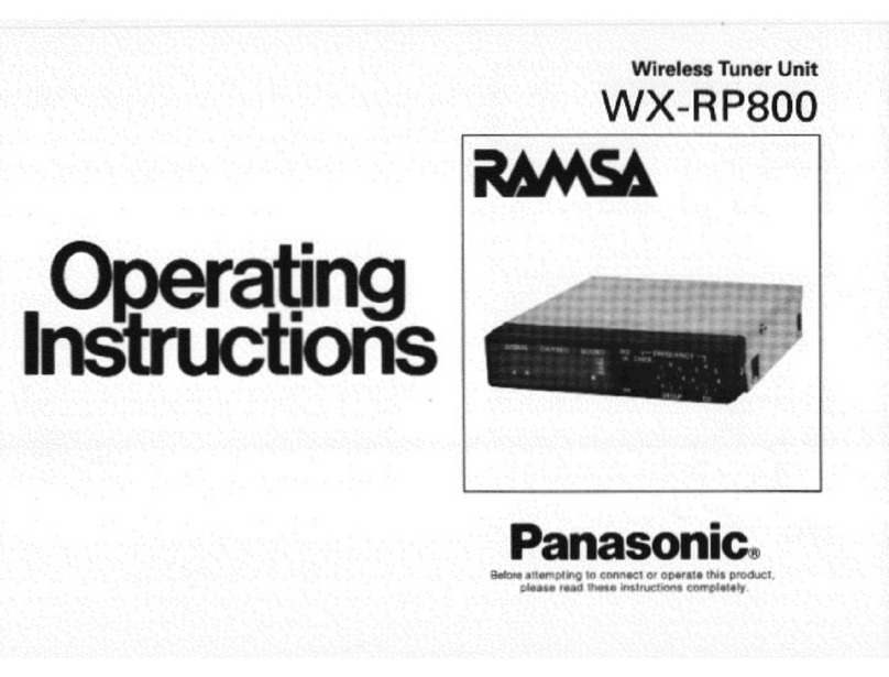 Panasonic RAMSA WX-RP800 User manual