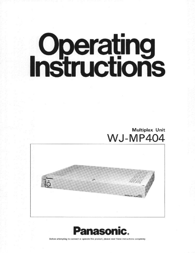Panasonic WJMP404 - MULTIPLEX UNIT User manual