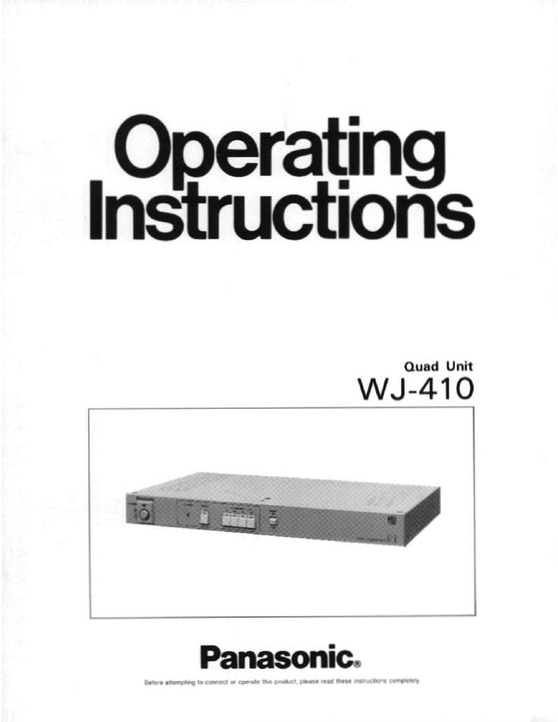 Panasonic WJ410 - BW QUAD SYSTEM User manual
