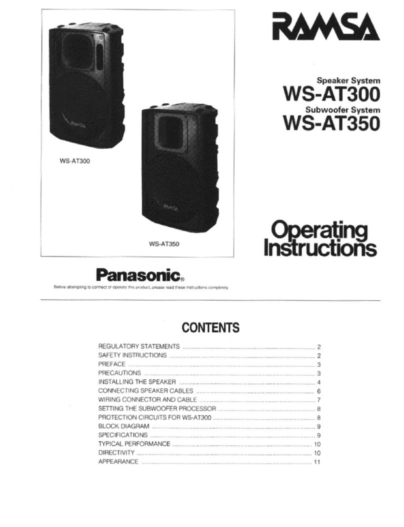 Panasonic RAMSA WS-AT300 User manual Panasonic RAMSA WS-AT300 User manual