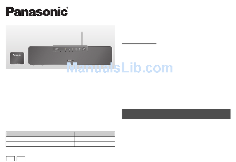 Panasonic SH-FX85 - Wireless Speaker Sys User manual