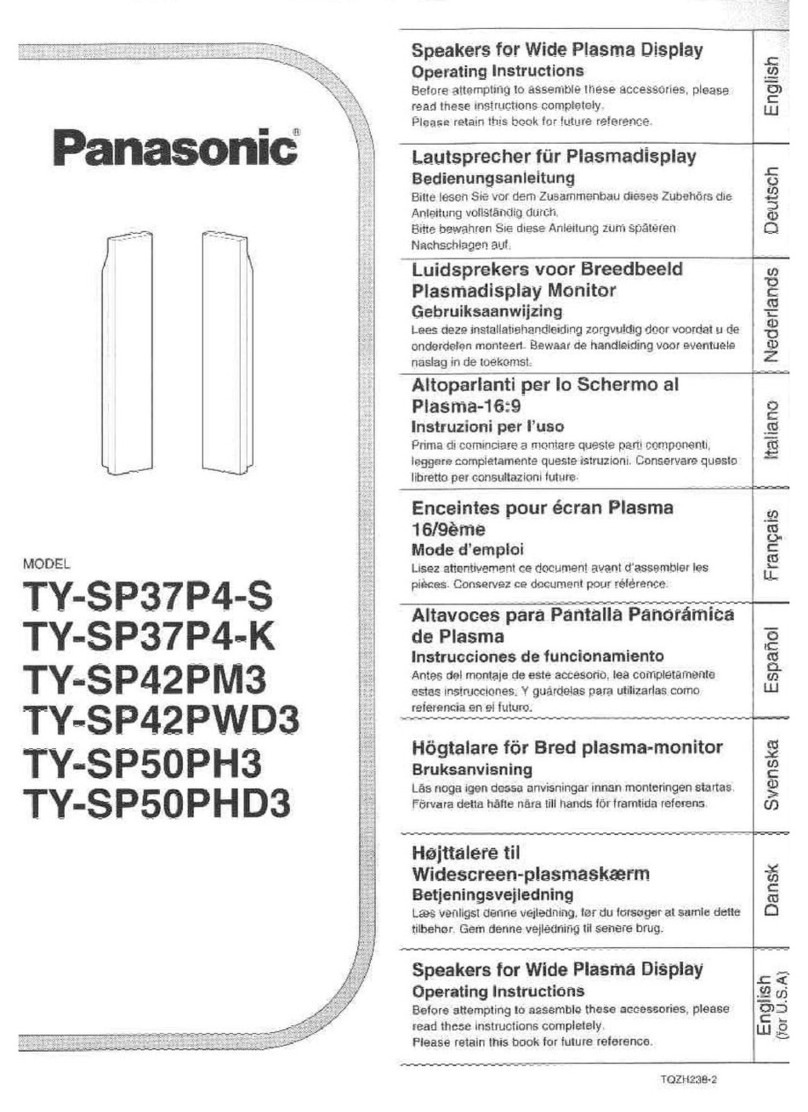 Panasonic TY-SP37P4-K User manual