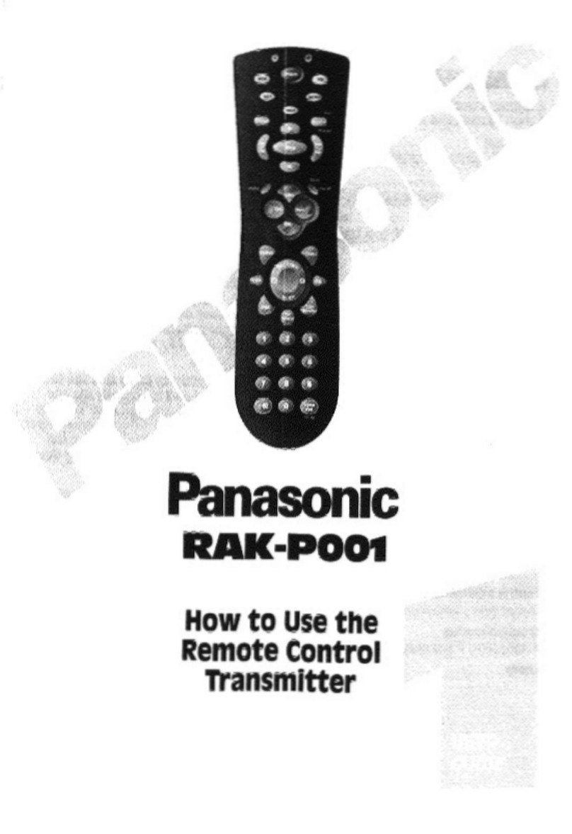 Panasonic RAK-P001 Operating instructions Panasonic RAK-P001 Operating instructions