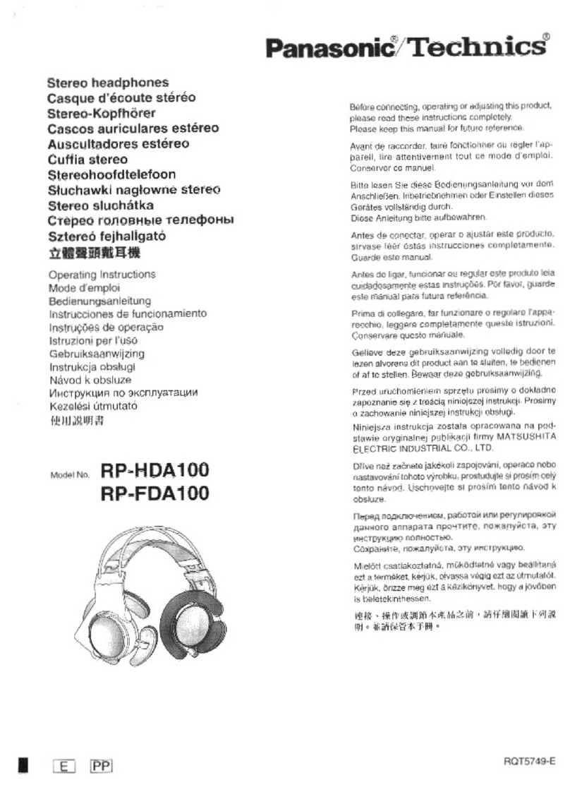Technics RP-FDA100 User manual