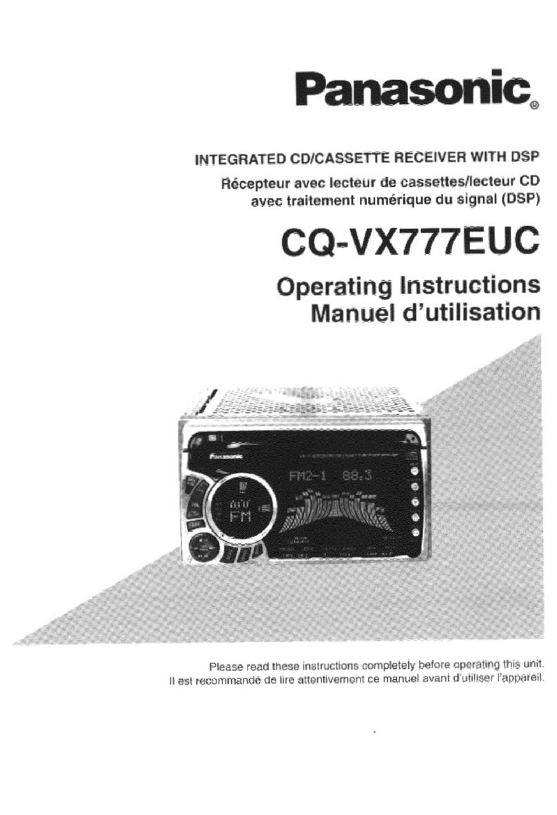 Panasonic CQVX777EUC - CD/CAS RECEIVER WITH User manual