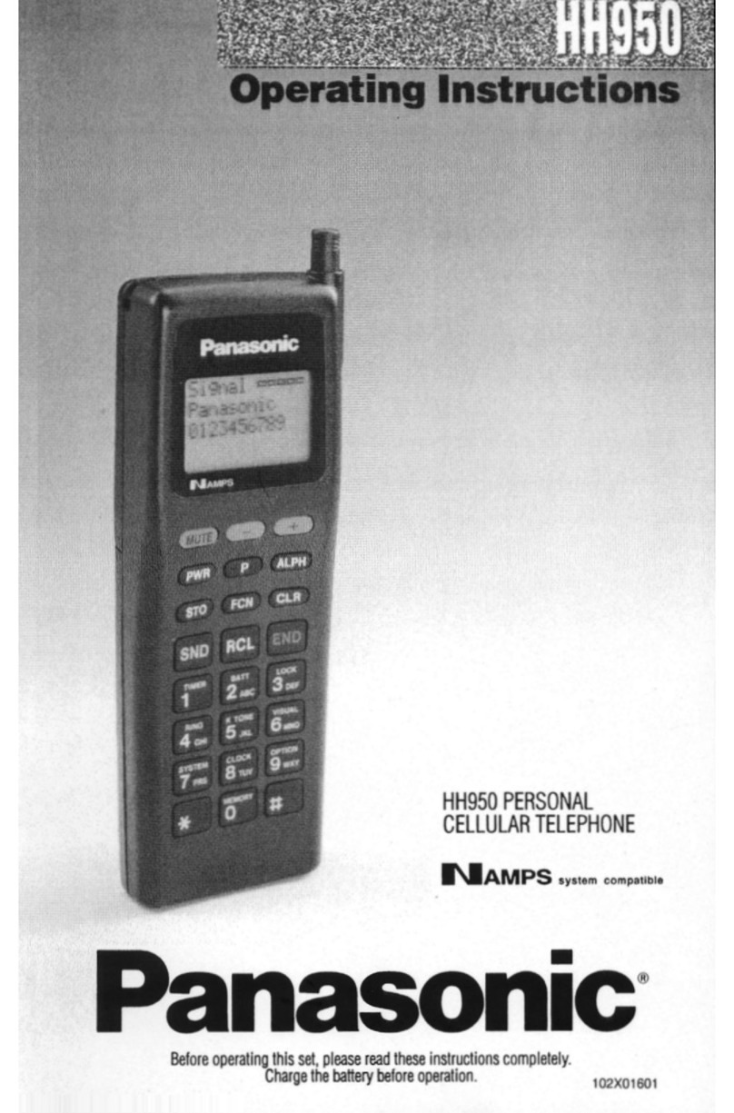 Panasonic HH950 - CELL PHONE User manual Panasonic HH950 - CELL PHONE User manual