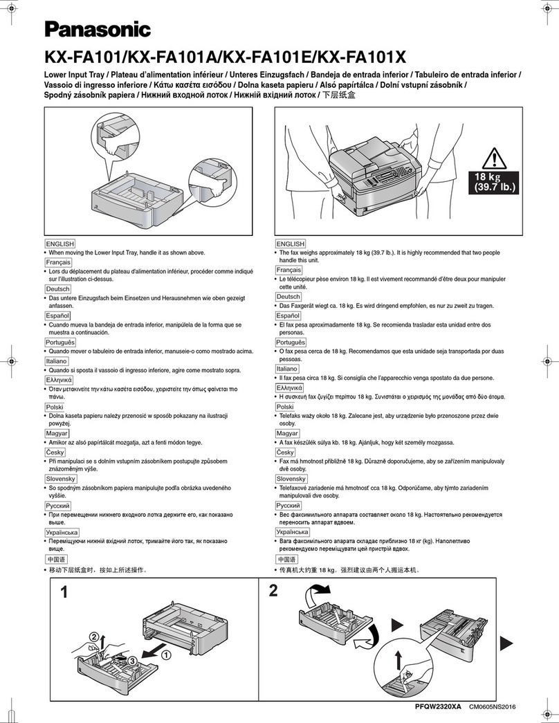 Panasonic KX-FA101 Tray Module Installation Guide