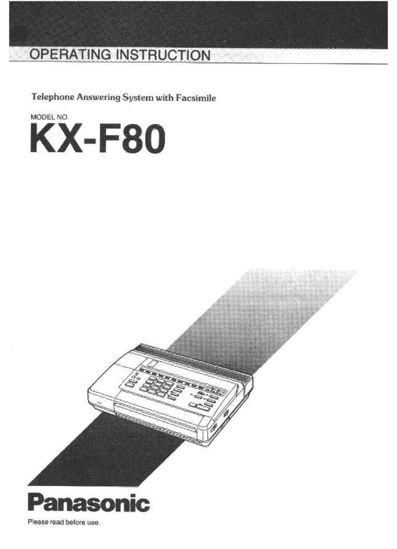 Panasonic KX-F80 User manual