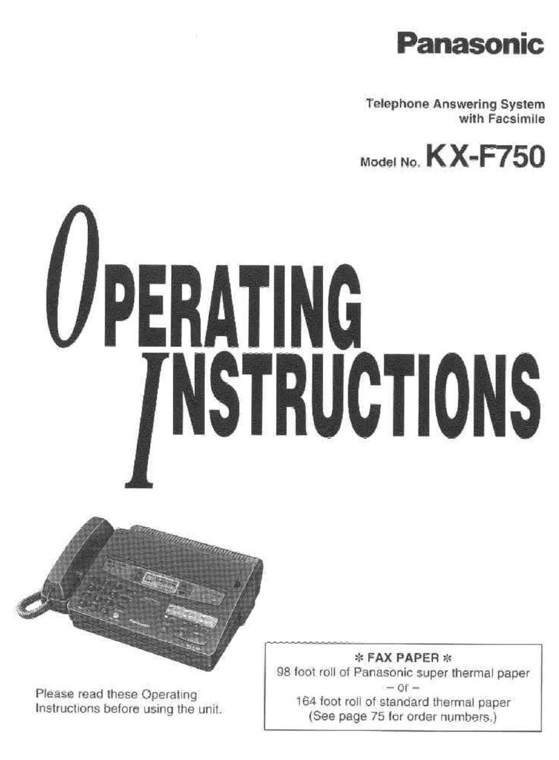 Panasonic KX-F750 operating instructions