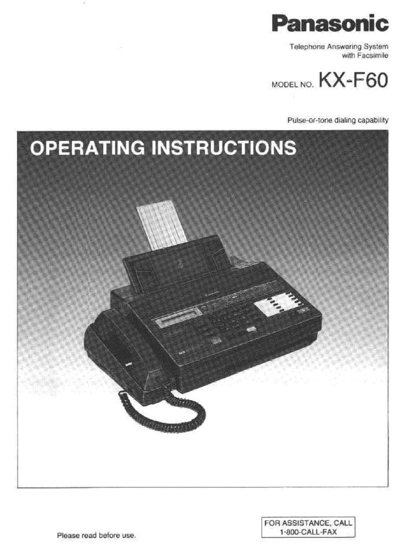 Panasonic KX-F60 operating instructions