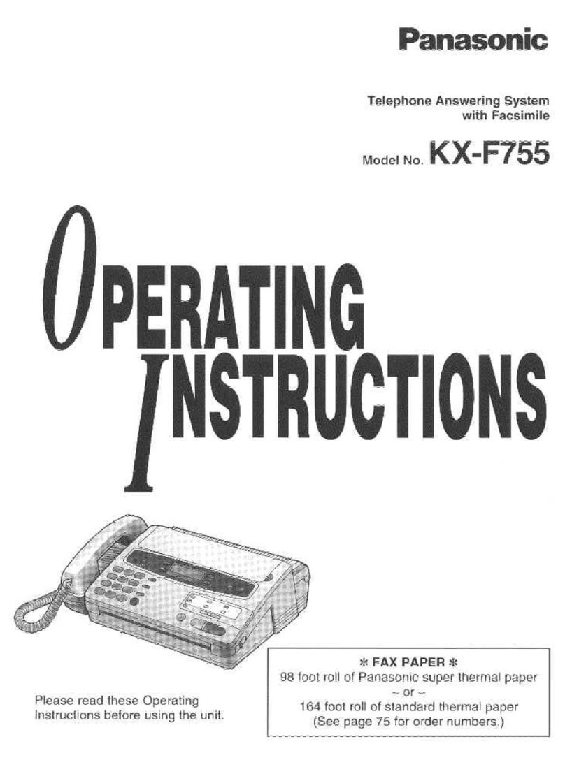 Panasonic KX-F755 operating instructions