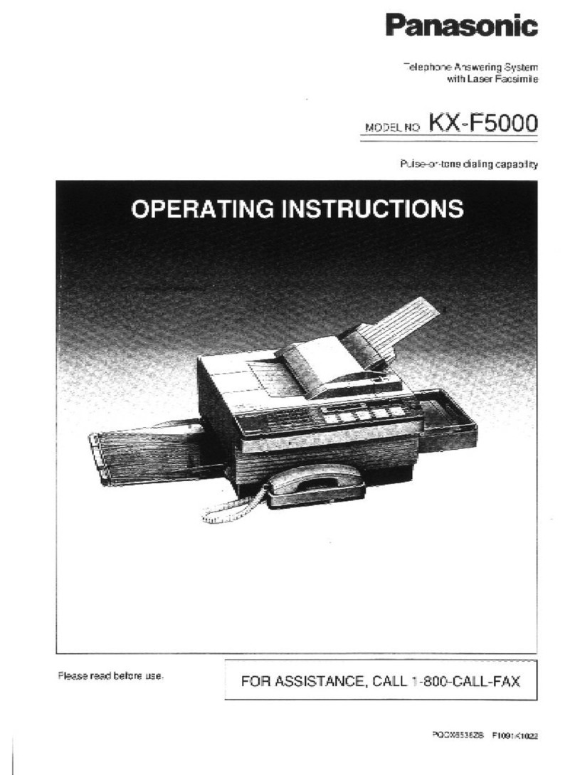 Panasonic KX-F5000 operating instructions