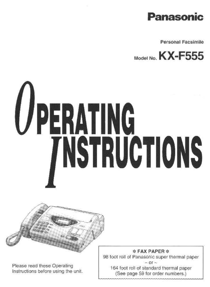 Panasonic KX-F555 operating instructions