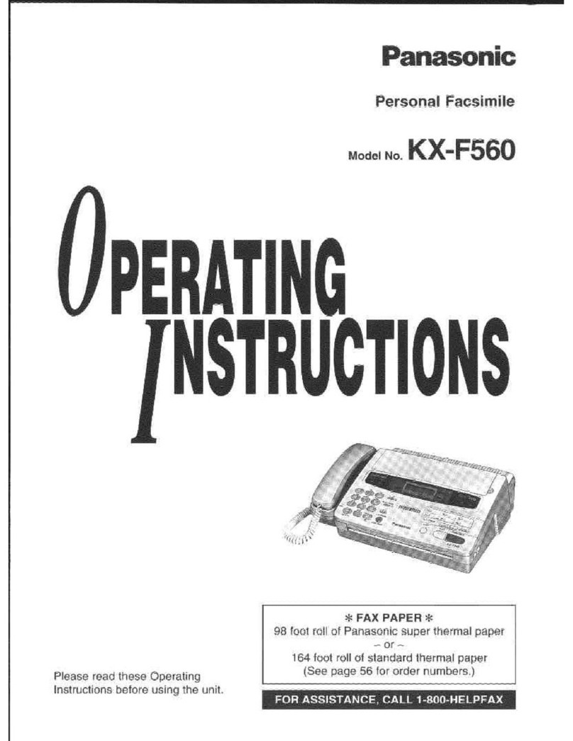 Panasonic KX-F560 User manual Panasonic KX-F560 User manual