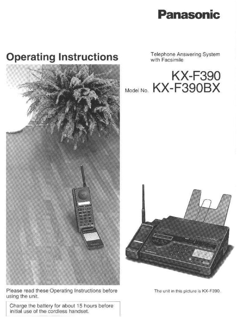 Panasonic KX-F390 operating instructions