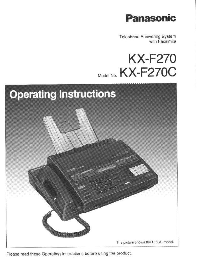 Panasonic KX-F270 operating instructions