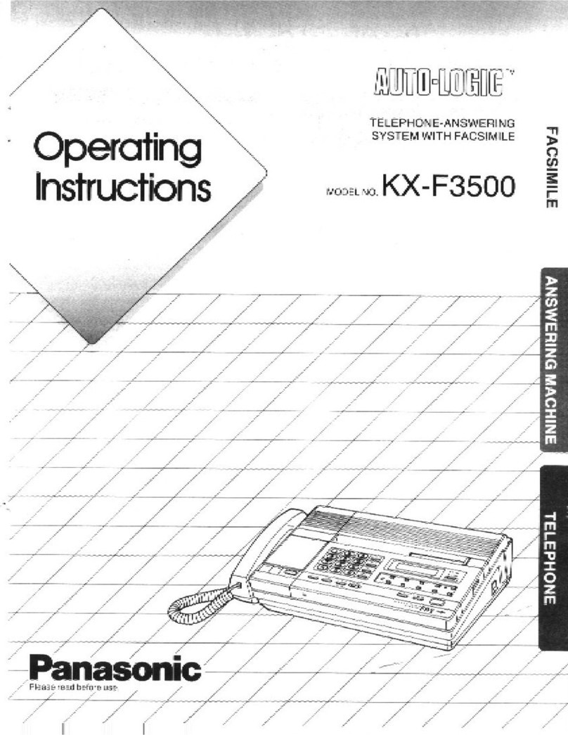 Panasonic KX-F3500 operating instructions