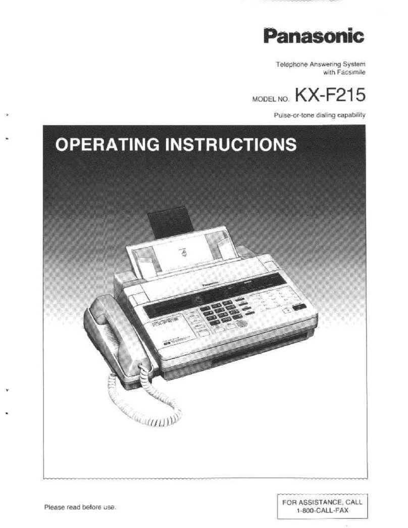 Panasonic KX-F215 operating instructions