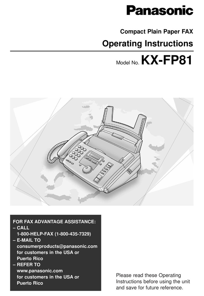 Panasonic KX-FP81 operating instructions
