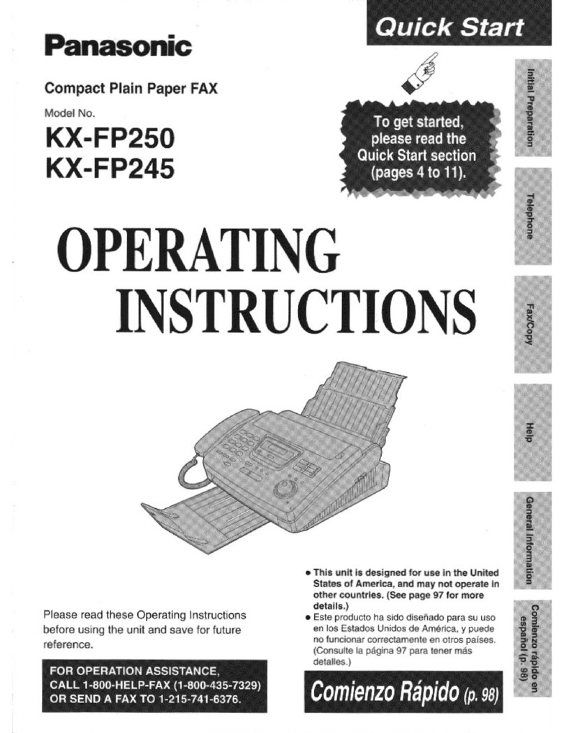 Panasonic KX-FP245 User manual